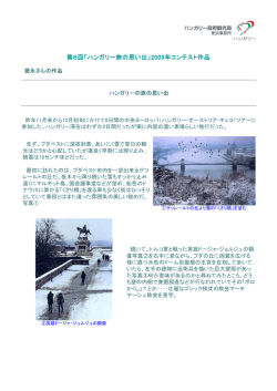 第6回「ハンガリー旅の思い出」2009年コンテスト作品