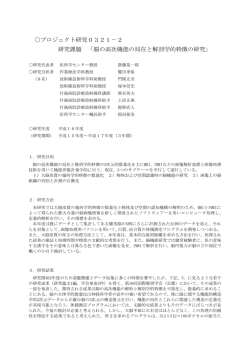脳の高次機能の局在と解剖学的特徴の研究