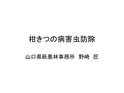 柑きつの病害虫防除