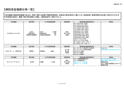 【病院資産機器仕様一覧】