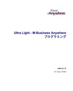 Ultra Light - M-Business Anywhere プログラミング