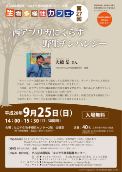 西アフリカにくらす 野生チンパンジー