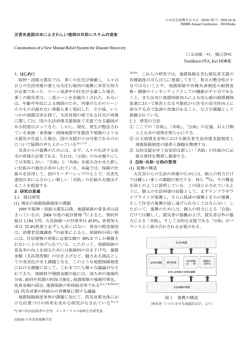 災害先進国日本にふさわしい復興の共助システムの提案 Construction