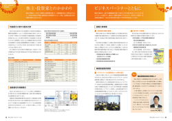 株主・投資家とのかかわり ビジネスパートナーとともに