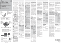 Precautions for Use of the Nikon EN-EL1 Rechargeable Li