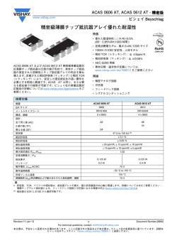 精密級薄膜チップ抵抗器アレイ優れた耐湿性