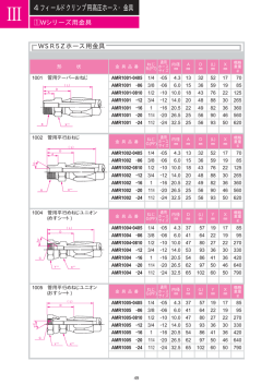 1 高圧ホース・金具 F 4 フィールドクリンプ用高圧ホース・金具