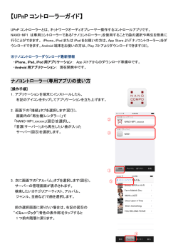 【UPnP コントローラーガイド】