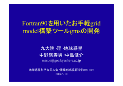 Fortran90を用いたお手軽grid model構築ツールgmsの開発