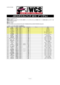 JWCSポスタルマッチ 2015 2nd