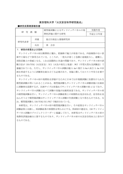 模型箱試験によるサンドイッチパネルの発熱性評価に関する研究