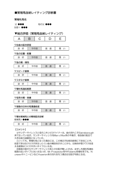 繁殖馬血統レイティング診断書