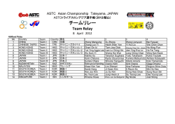 （2012/館山）チームリレースタートリスト
