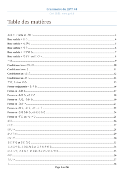 Grammaire du JLPT N4 - JLPT-Go