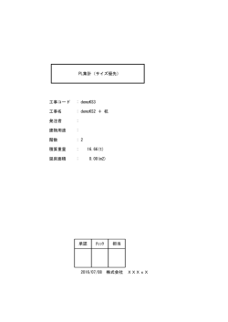 PL集計（サイズ優先） 工事コード : demoKS3 工事名 : demoKS2 ＋ 杭