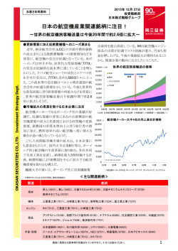 日本の航空機産業関連銘柄に注目！