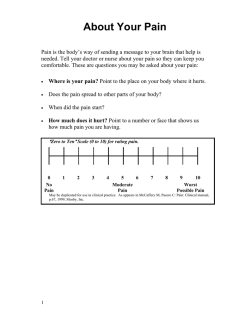 痛みについて - Health Information Translations