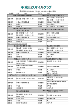 年会費： 大人 100円 第1・3・5日曜 12：00～14：00 第2・4日曜 11：30
