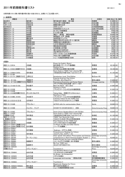 2011年前期教科書リスト