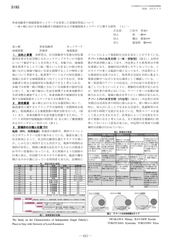 単身高齢者の地域資源ネットワークを活用した居場所形成について