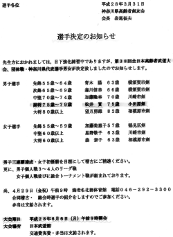 選手決蓮の騎知ら甚