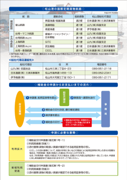 船社代理店連絡先≫ 申請に必要な書類 補助金の申請からお支払いまで
