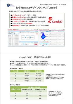CzeekD（ASP） 価格（チケット制）