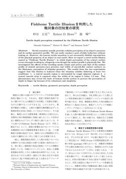 Fishbone Tactile Illusion を利用した触対象の凹知覚の研究