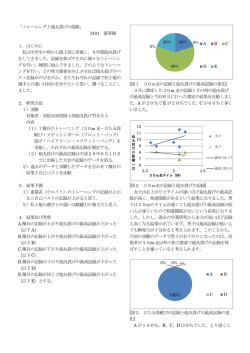「トレーニングと砲丸投げの関係」 3101 審菜摘 1．はじめに 私は中学生