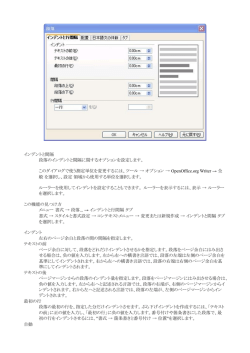 インデントと行間隔
