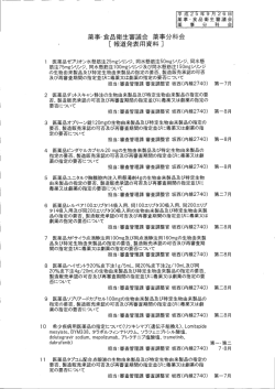 薬事・食品衛生審議会 薬事分科会 [報道発表用資料 ]