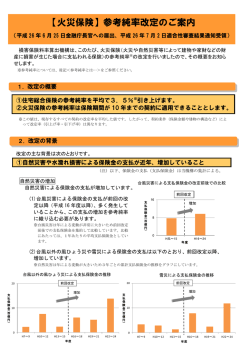 【火災保険】参考純率改定のご案内