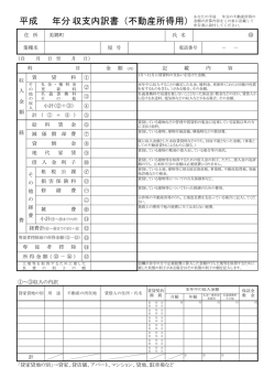 収支内訳書（不動産用）