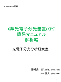 X線光電子分光装置(XPS) 簡易マニュアル 解析編