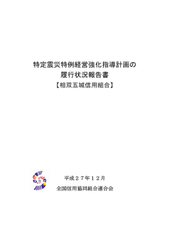 特定震災特例経営強化指導計画の 履行状況報告書