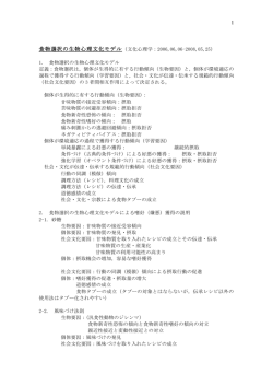 食物選択の生物心理文化モデル（文化心理学：2006,06,06