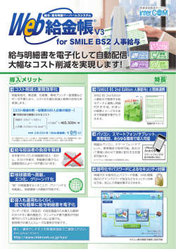 Web給金帳V3 for SMILE BS2 人事給与 カタログ