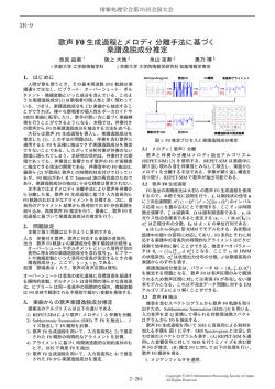 歌声 F0 生成過程とメロディ分離手法に基づく 楽譜逸脱成分
