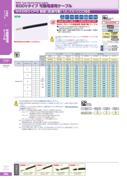 600Vタイプ 可動電源用ケーブル