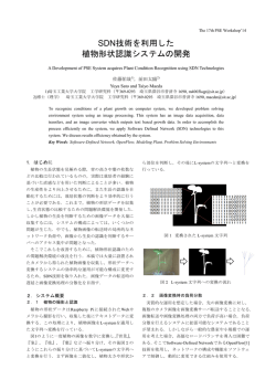 SDN技術を利用した 植物形状認識システムの開発