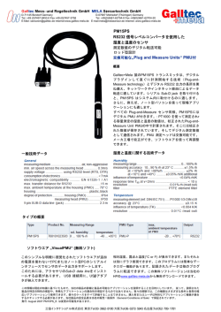 PM15PS 交換可能な&bdquo;Plug and Measure Units&ldquo; PMU付