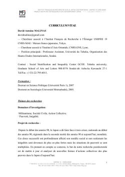 CURRICULUM VITAE - Maison franco