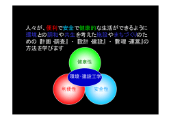 人々が、便利で安全で健康的な生活ができるように、 環境との調和や