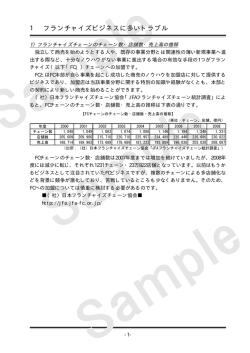 1 フランチャイズビジネスに多いトラブル