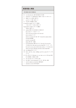 （付）SIGNS AND SYMBOLS