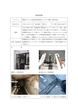 2008年5月地盤沈下による埋設配管接続部からのガス漏洩・爆発