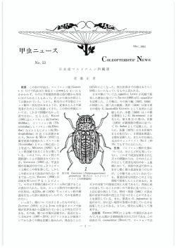 COLEOPTE田STS` NEWS