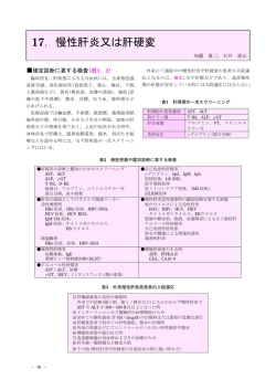 17．慢性肝炎又は肝硬変