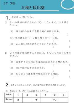 比例と反比例