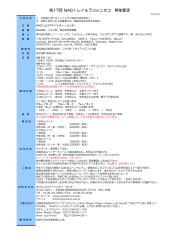 第17回 NACトレイルランinニセコ 開催要項